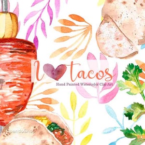 Taco clipart taco clip art mexican food clipart mexican fiesta invitations watercolor cinco de mayo clipart tortilla image 2