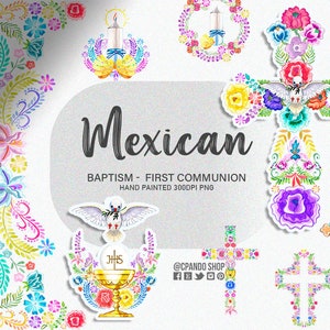 Baptism Mexican Invitation - First Mexican Communion - Baptism Party Invitation - Mexican Fiesta Baptism Invitation - Fiesta 5 de Mayo
