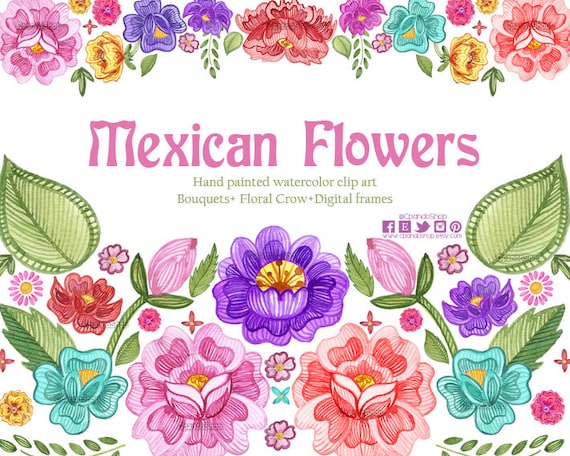 Flores Yucatecas flores mexicanas Fiesta mexicana clipart - Etsy México Flores Yucatecas flores mexicanas Fiesta mexicana clipart - Etsy México