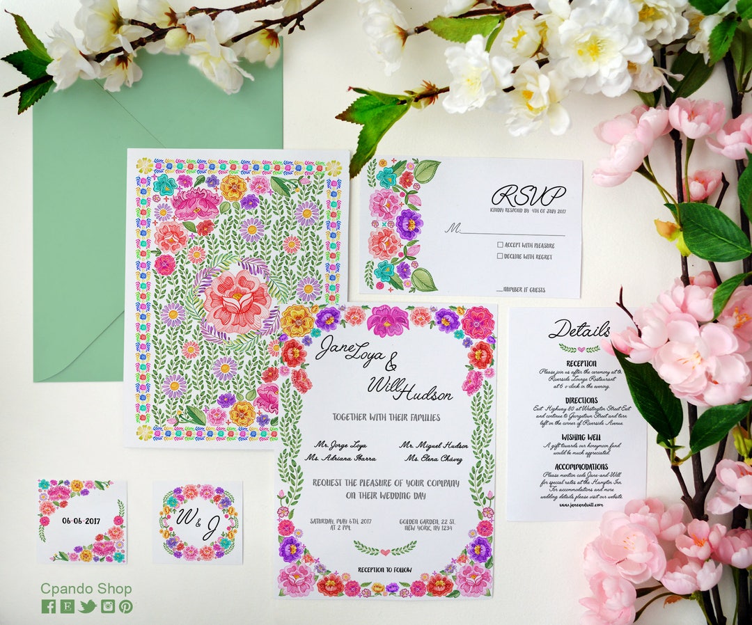 Boda mexicana invitaciones set de invitaciones para imprimir - Etsy México Boda mexicana invitaciones set de invitaciones para imprimir - Etsy México