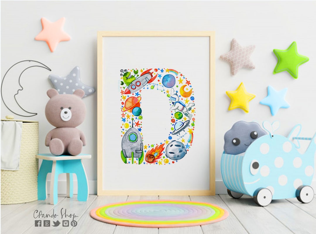 Letter D Wall Decor, Letter D Print, Letter D Poster, Letter D Wall Art