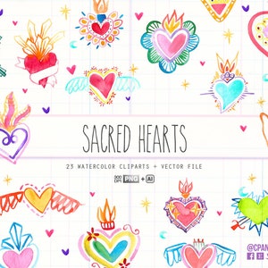 Sacred Heart, (VECTORS & PNG) Cinco de mayo, Fiesta Mexicana,Wedding invitations,Mexican Wedding,Clipart,Flores Mexicanas, Sacred Heart
