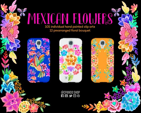Flores de México flores mexicanas clip art invitacion - Etsy México Flores de México flores mexicanas clip art invitacion - Etsy México