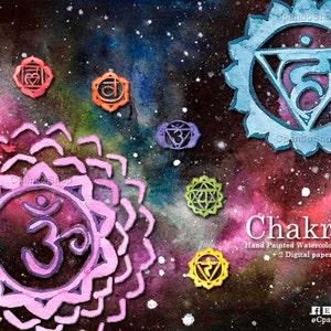 Chakra Art Wall Decor Printable Chakra Art Wall Art Printable Art clip art Meditation Room Art Yoga Studio Art Printables