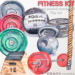 Fitness watercolor clipart, work out clipart, fitness girls clipart, gym clipart, routine clipart, sports clipart, Health Clipart  vector