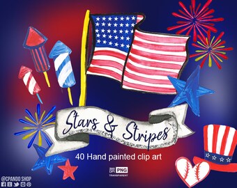 Fourth of July Clipart, Fireworks Clipart, Independence Day Clipart, Fourth of July Clip Art, Red, White, Blue, memorial day USA Clipart