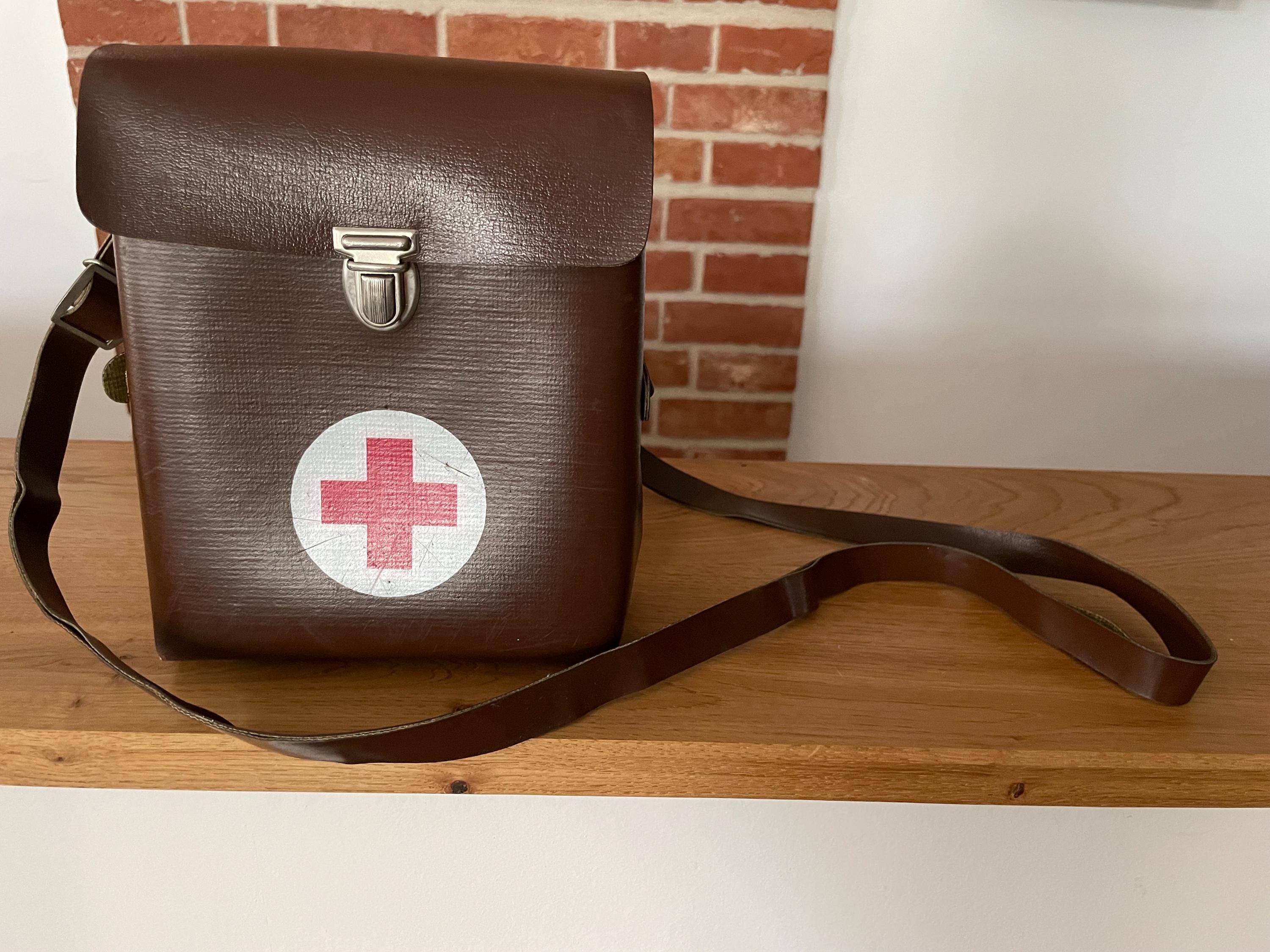 DDR Paramedic Bag Red Cross, Vintage Medical Bag, First Aid Kit