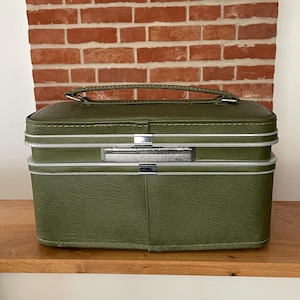 Samsonite reiskoffer/cosmetische koffer, vintage groen