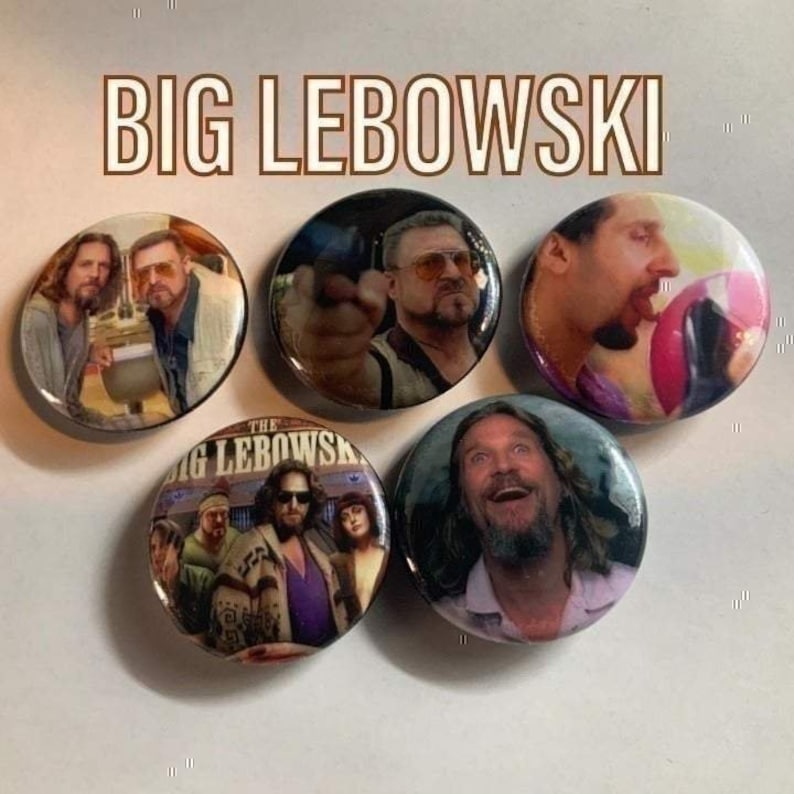 5 Pack Big Lebowski Button Badge Set