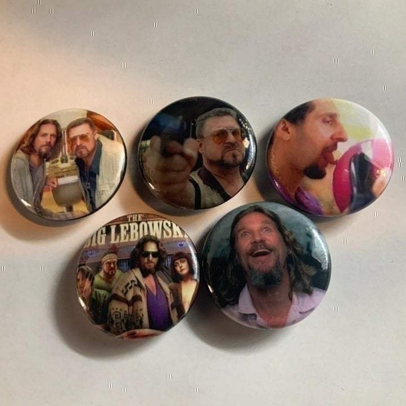 5 Pack Big Lebowski Button Badge Set