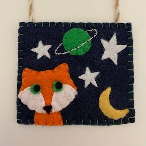 Felt StargazerFox Ornament