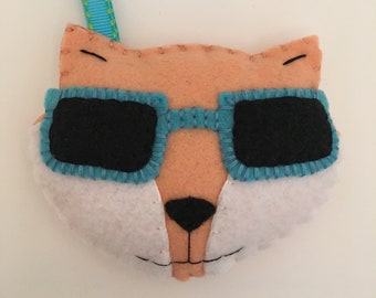 Felt ShadedFox Ornament