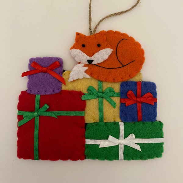 Felt PileO'PresentsFox Ornament