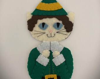 Felt BuddyTheElfCat Ornament