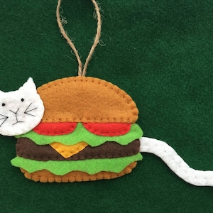 Enfeite de feltro BurgerCat