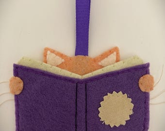 Felt BookCat Ornament