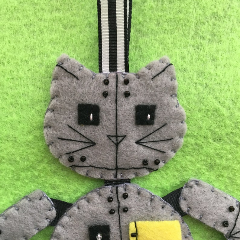 Felt RobotCat Ornament