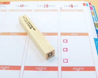 Planner stamps, hobonichi stamps, erin condren stamps, filofax stamp, check box stamp, frixion stamp, Check box/Check mark stamp