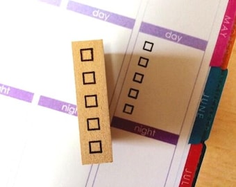 Planner stamp, to do list, to do stamp, check list stamp, list stamp, hobonichi, erin condren stamps, filofax, planner supplies, box motif