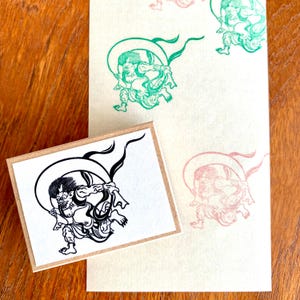 Timbro in gomma giapponese per Filofax, cartoline, piccoli timbri, pianificatori, calendari, diari e per designer, Giappone fresco, Kanji, Fujin