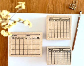 Calendar, Planner Stamps, – Timetable & Schedule Stamps, school, notebook for study