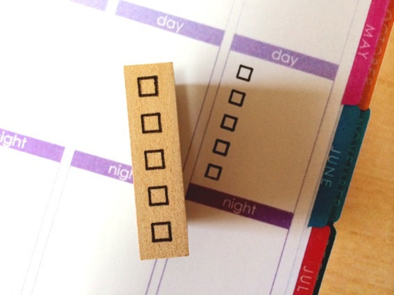 Planner stamp to do list check list stamp box motif erin condren stamps planner supplies filofax list stamp to do stamp hobonichi