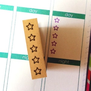 Japanese Rubber Stamp for ErinCondren,PostCard,tiny stamp,planner,Calendar, scheduler diary and for designers,cool japan ,Kanji,five star