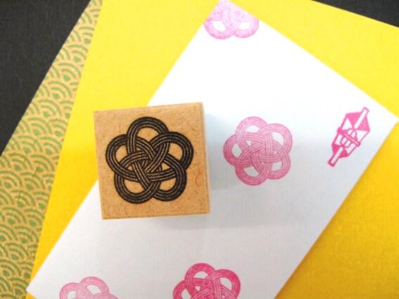 Japanse Mizuhiki-stempel voor dagboek, planner, plakboek, briefkaart afbeelding 3