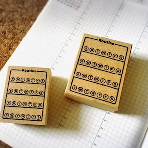 habit tracker stamp, Planner stamp, to do list, routine list, weekly routine, schedule stamp, hobonichi, erin condren stamps, routine stamp