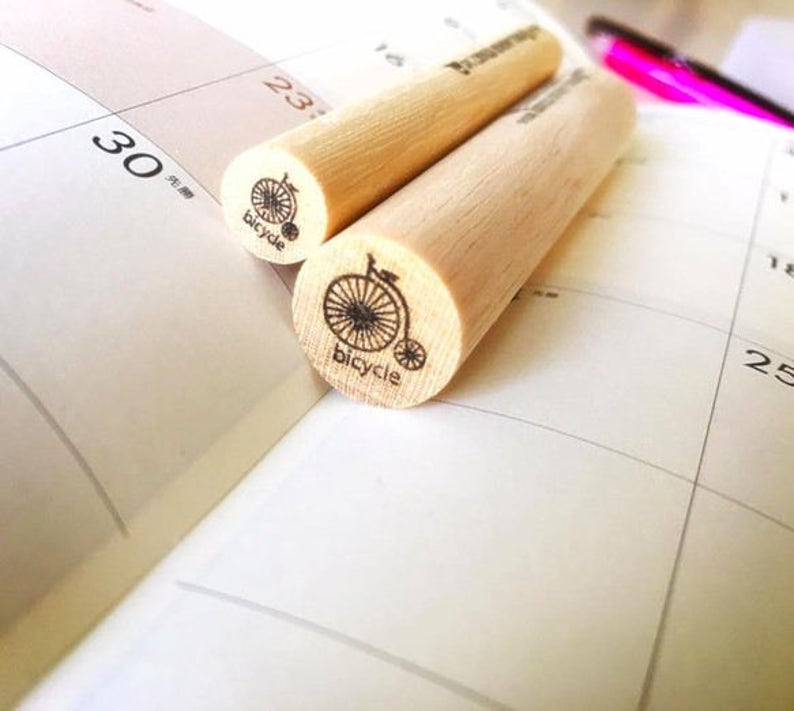 Planner stamps,bicycle stamp planner stamp,Hobonichi,erin condren,filofax,kikki k,travelers notebook,stamps,Bicycle