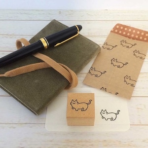 Cat stamp, Planner stamps, Bullet journal stamp, Kitty, post card,  hobonichi stamp, erin condren, filofax, KikkiK stamp, Cat-1