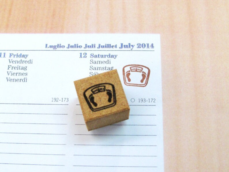 Planner Stamps Scale Stamp Weight Stamp Diet Hobonichi Etsy