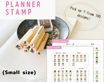 Planner stamps set, calencar stamp, wood stamp, Japanese stamps, schedule stamps, Hobonichi, Hobonichi stamps, Jibun techo, Bullet journal