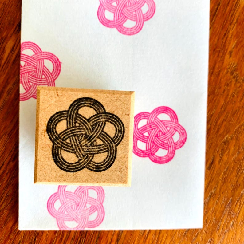 Japanse Mizuhiki-stempel voor dagboek, planner, plakboek, briefkaart afbeelding 1