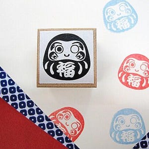 Daruma Stempel, Daruma-san Stempel, japanischer Stempel, Filofax, Postkarte, kleiner Stempel, Planerbedarf, Designer, cooler japanischer Stempel, Daruma