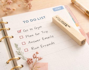 Check Box Planner Stamp, journal and dear diary, scrapbooking