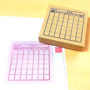 Horaire/Calendrier Timbre &lt;Carré&gt; N°2 Commence le dimanche