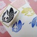 Japanese Rubber Stamp for Filofax,PostCard,tiny stamp,planner,Calendar, scheduler diary and for designers,cool japan ,Kanji,Koi