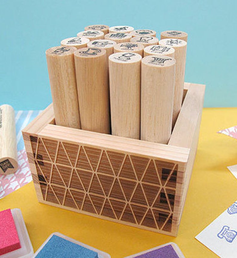 Stamp BoxJapanese Masu box masu wood box Japanese wood Etsy