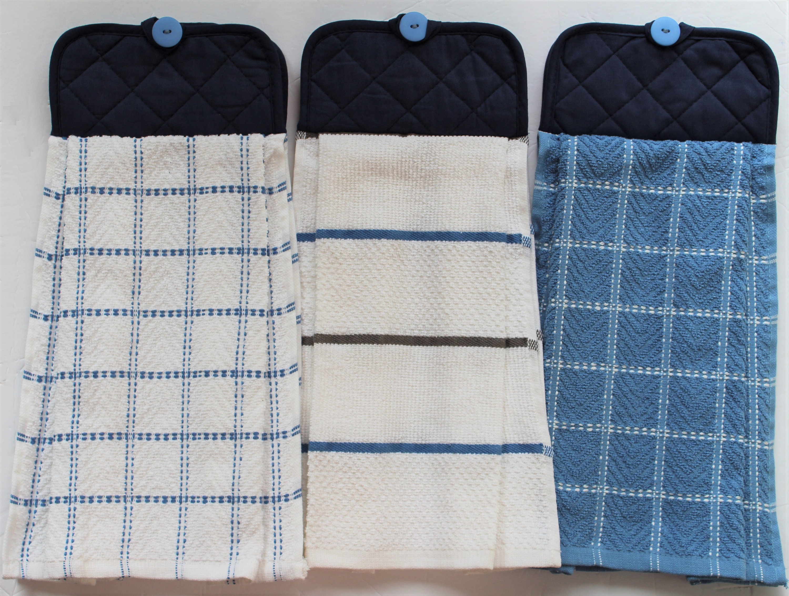 Williamsburg Plaid Hand Towel available in Black, Colonial Blue