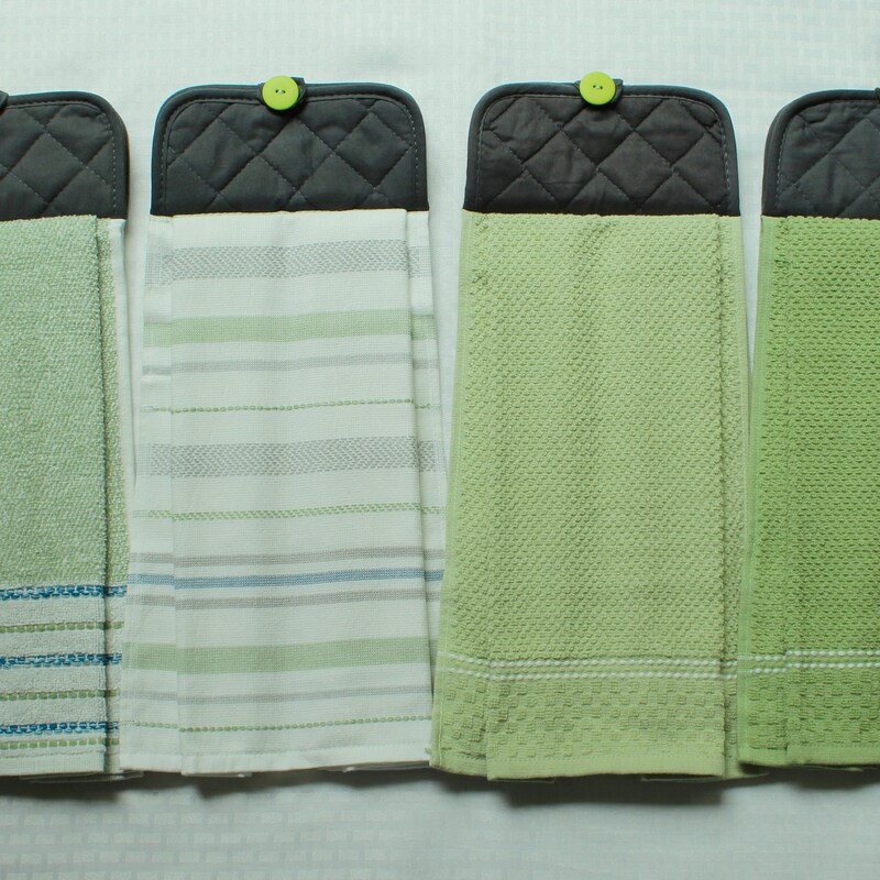 Green Kitchen Towels Etsy