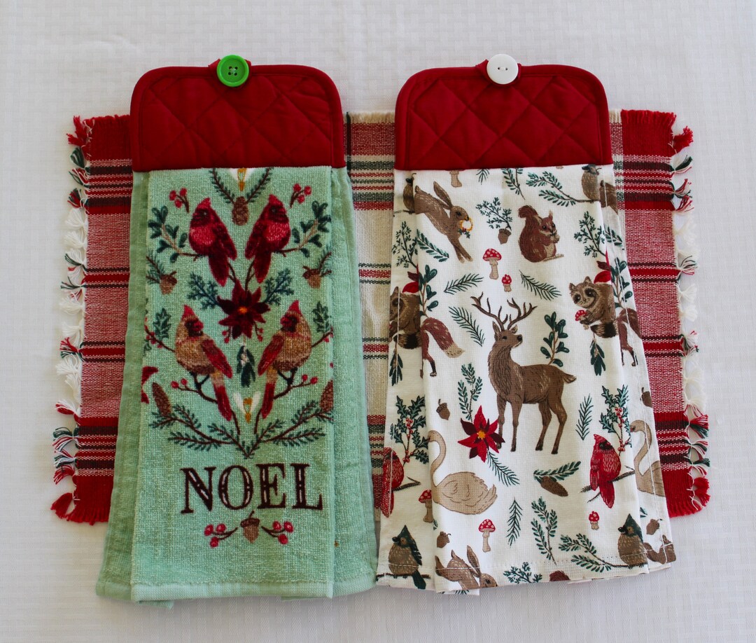 Noel Hanging Kitchen Towels, Doublesided Hand Towels, Oven Towel