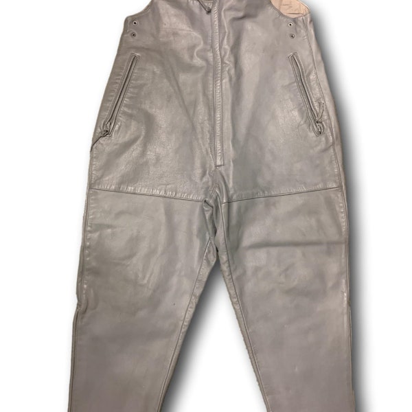 German,Bundesmarine, Cold War Submarine trousers  thick cow hide, zip all working, small repairs or marks will be present