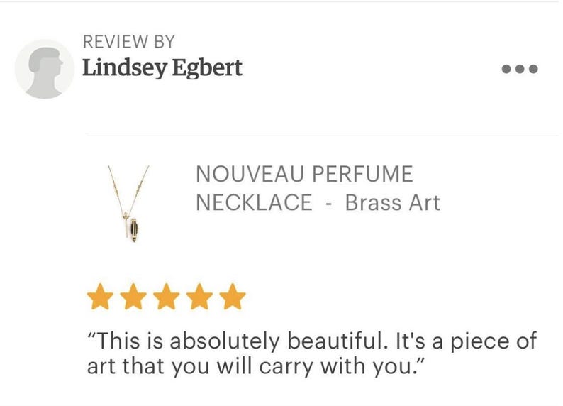 Art Nouveau Brass Perfume Bottle Necklace with Spike - NOUVEAU PERFUME NECKLACE brass image 5