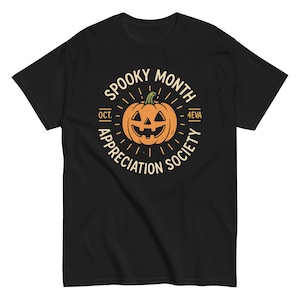 Spooky Month Society T-Shirt | Halloween Pumpkin Lover Tee