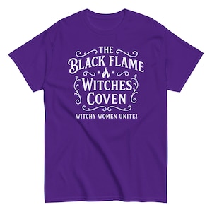 Black Flame Witches Coven T-Shirt – Wiccan Witchcraft Witchcore Tee