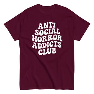 Anti-Social Horror Addicts Club T-Shirt – Funny Introvert Gothic Tee