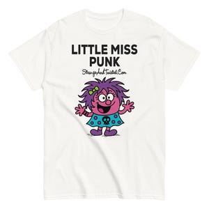 Funny Cartoon Punk Girl T-Shirt – Retro Punk Rock Parody Gift for Alt Girls