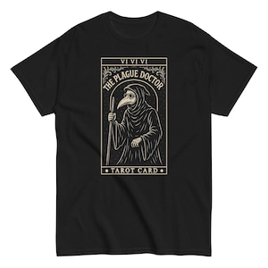Camiseta de la Carta del Tarot del Doctor de la Peste - Camiseta Gótica Oculta