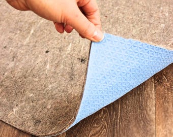 Non Slip Rug Pad 0.345" Thick | Felt Rubber RugLock Gripper for Rugs & Hardwood Protection
